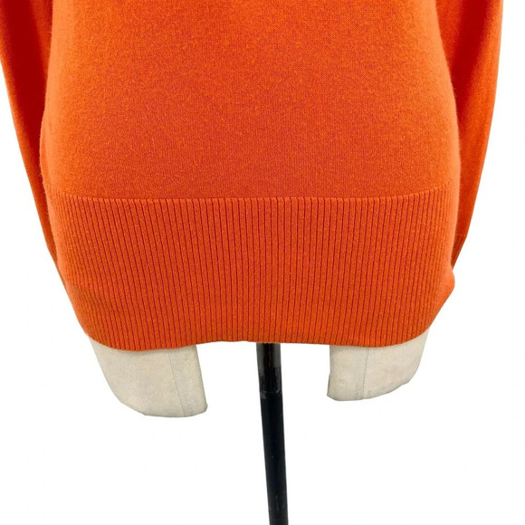 Sundance Henley Cotton Rabbit Hair Sweater Orange Size Small - Picture 4 of 9